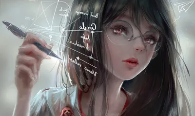 数学少女 动漫 科学 眼镜 8K