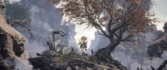 迷雾山崖上的守望者 奇幻场景 游戏艺术 悬崖 8K