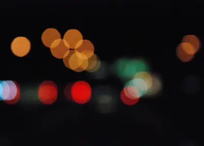 夜景光斑 夜晚 模糊 灯光 4K