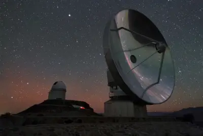 星空下的射电望远镜 天文台 射电望远镜 星空 4K
