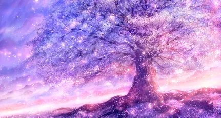 梦幻树影 奇幻森林 紫色调 梦幻风格 4K