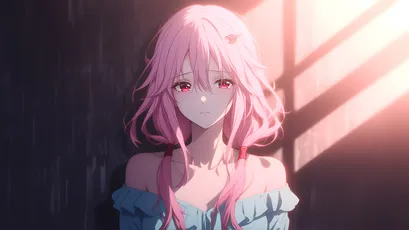 粉发少女静思 动漫 粉色头发 柔和光线 4K