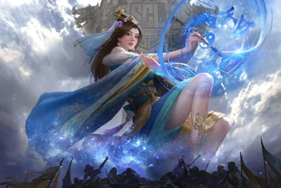 仙灵御剑 奇幻 仙侠 蓝色 4K