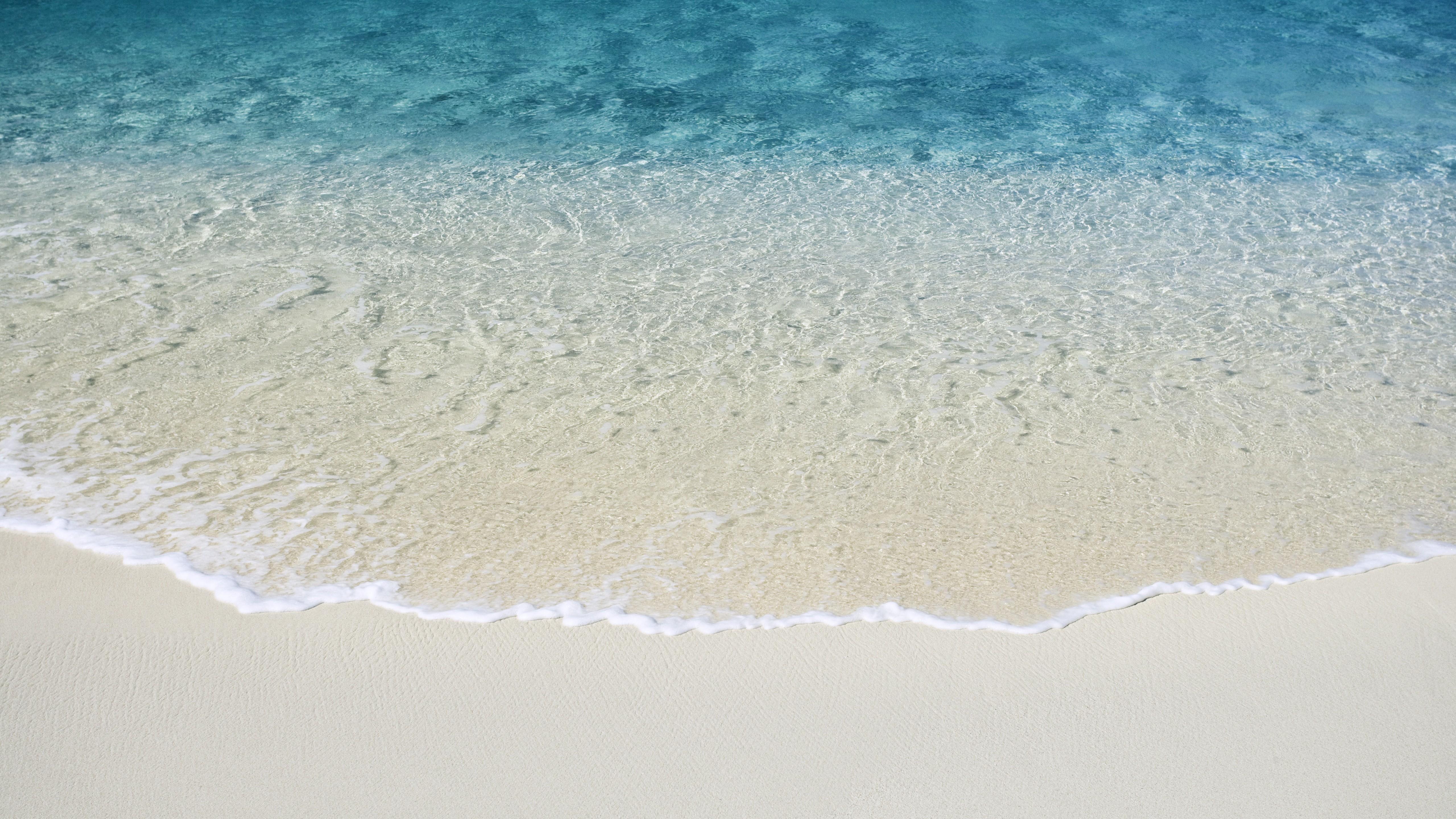 碧海白沙 海滩 海浪 风景 4K