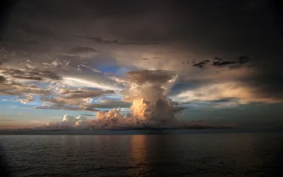 海面上的壮观云彩 自然景观 海洋 天空 1080P