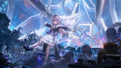 未来科技少女 未来科技 少女 蓝色调 2K