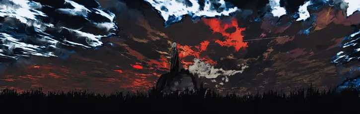 暮色孤影 黄昏 剪影 暗黑风格 8K