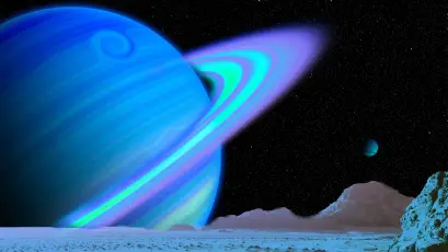 奇幻星球 科幻 奇幻 蓝色 4K