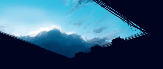 城市天际线剪影 城市 建筑 天空 4K