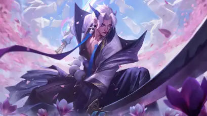 樱花下的持刀武士 游戏原画 动漫风格 奇幻 8K