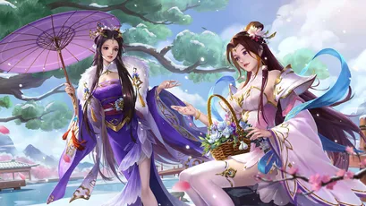 古风仙子的美丽瞬间 古风 仙子 紫色 4K