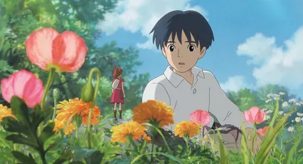 花丛中的少年 动画 自然 春天 4K