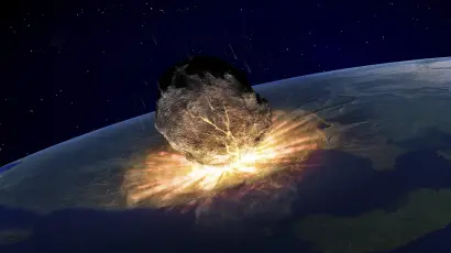 陨石撞击地球 宇宙 灾难 科幻 4K