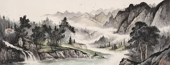 山水画 山水 传统 水墨 8K