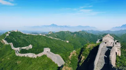 长城青山图 长城 青山 蓝天 4K
