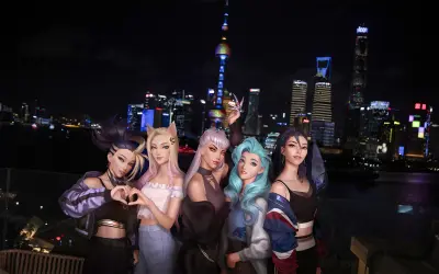 夜景下的角色合影 城市夜景 角色扮演 多彩发型 2K