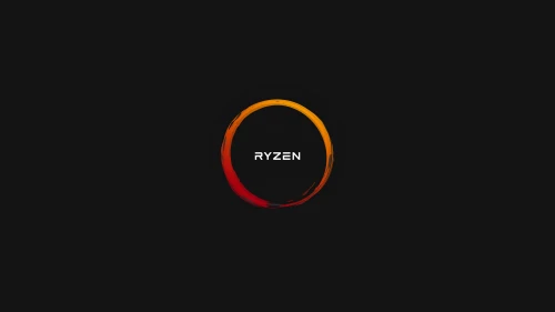 Ryzen Logo 科技 简约 黑色背景 8K