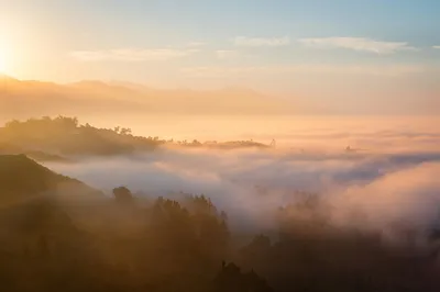 晨雾山景 晨雾 山景 自然风光 8K