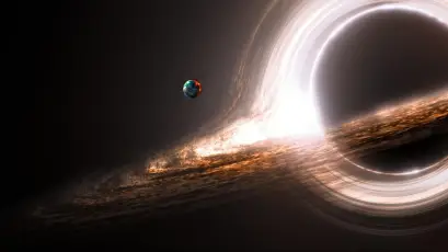 黑洞旁的流浪行星 宇宙 黑洞 行星 8K