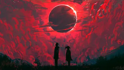 血月之下 科幻 末日 红色 2K