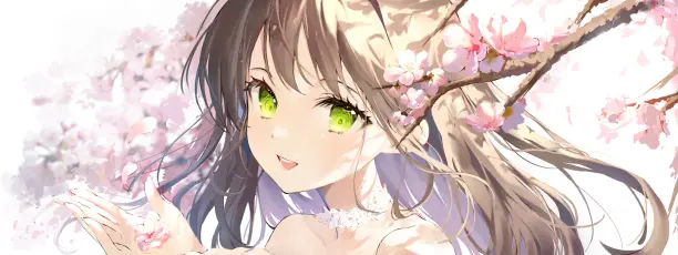 樱花下的少女 动漫 樱花 女孩 2K