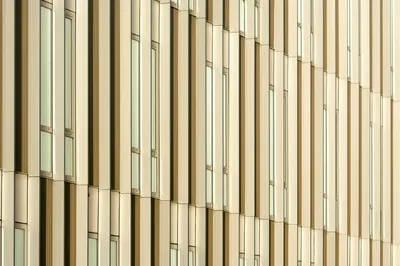 现代建筑立面 建筑 现代风格 木质纹理 4K
