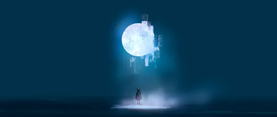月光下的孤影 科幻 夜景 孤独 4K