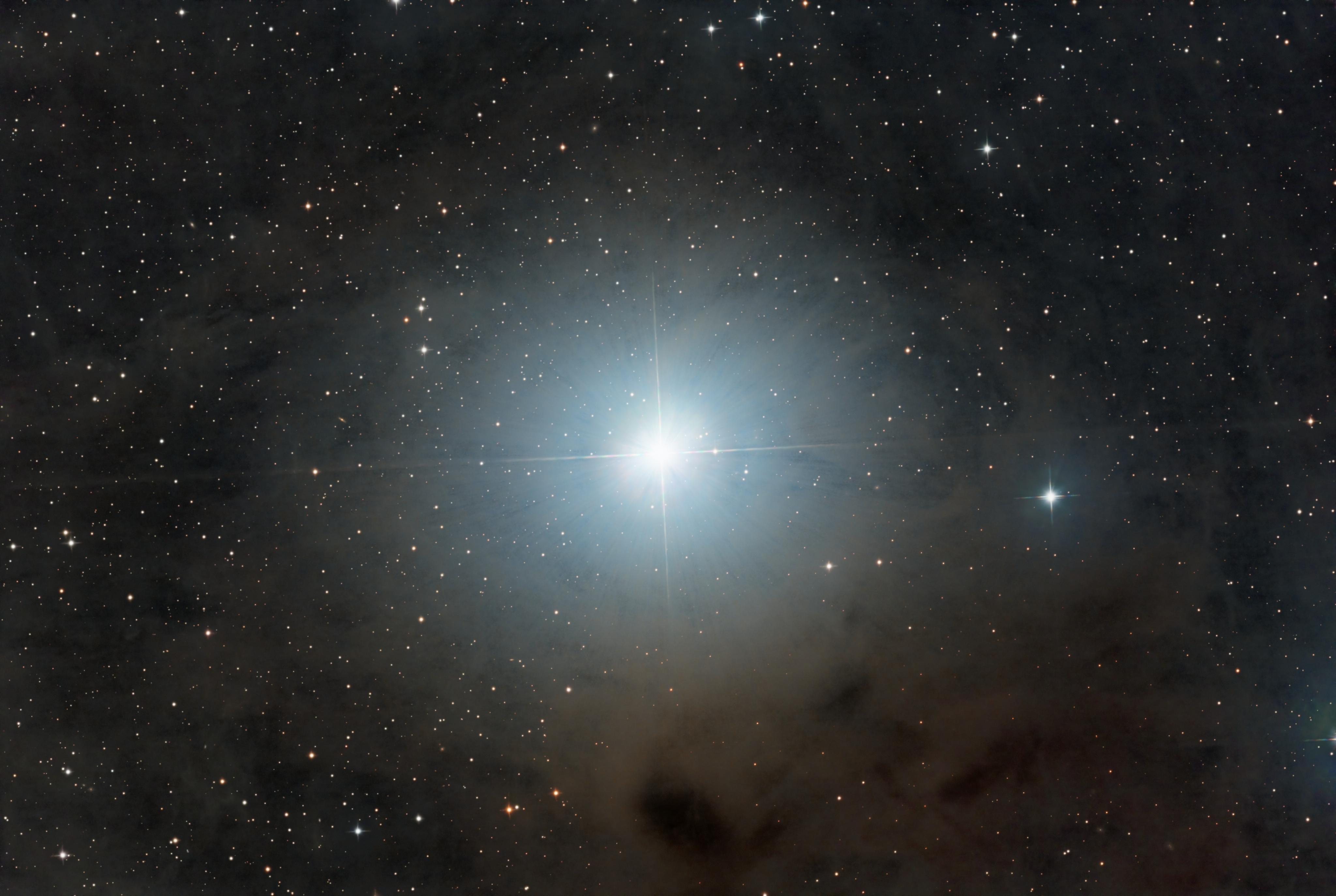 星云中的明亮恒星 深空摄影 星空 蓝色恒星 4K