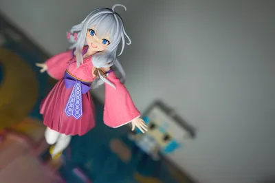 动漫手办展示 手办 动漫风格 粉色服饰 4K