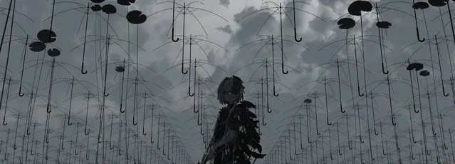 雨伞悬空之境 奇幻 暗黑 灰暗色调 4K