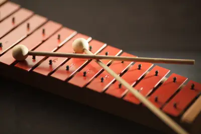 木琴与鼓槌特写 乐器 音乐 木琴 4K