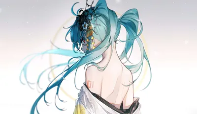 蓝发少女背影 动漫 背影 蓝发 4K