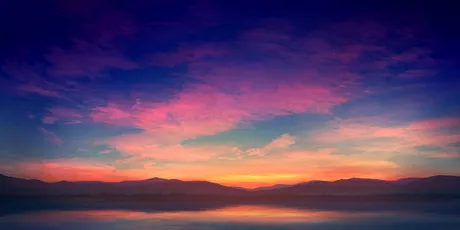 梦幻日落 自然景观 日落 梦幻色彩 2K
