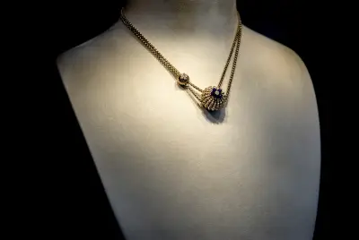 精致金色项链特写 珠宝 项链 金色 4K