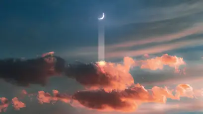 月光穿透云层 天空 云 月亮 4K