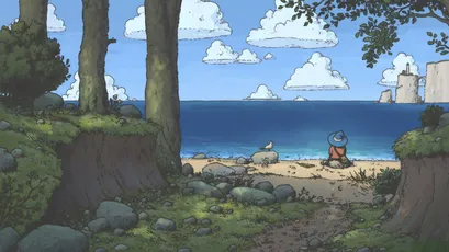 海边的冒险 卡通 自然 蓝色 4K