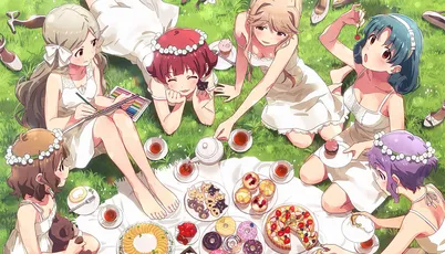 夏日野餐 野餐 动漫风格 绿色 4K