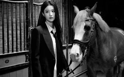 黑白时尚与马 时尚 黑白 女性 4K