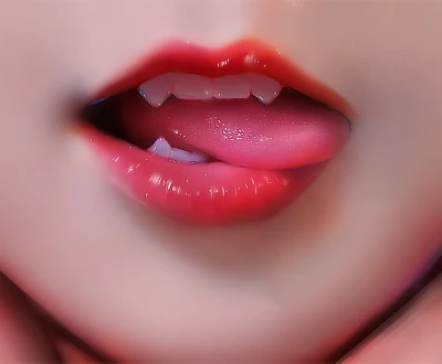 涂着红唇的特写 特写 嘴唇 口红 2K