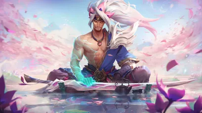樱花下的武士 动漫风格 樱花 武士 4K