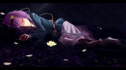 水畔静眠 动漫 梦幻 紫色 1080P