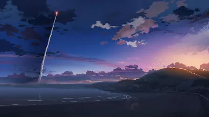 夜空中的光束 动画 黄昏 天空 4K