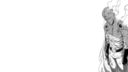 漫画风格战士立像 漫画 黑白风格 战士 1080P