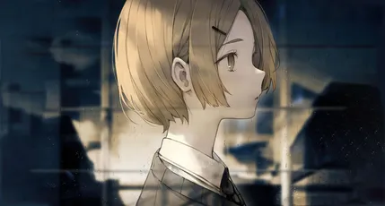 侧影少女 动漫 侧脸 城市夜景 4K