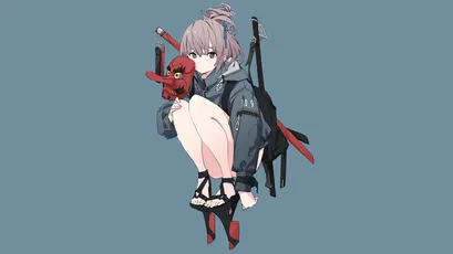 动漫少女持枪 动漫 少女 持枪 2K