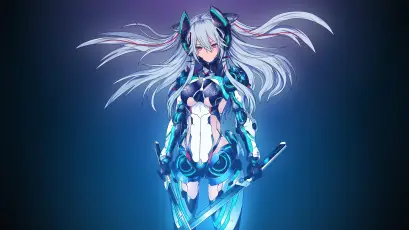 未来战士 科幻 女性角色 蓝色 4K