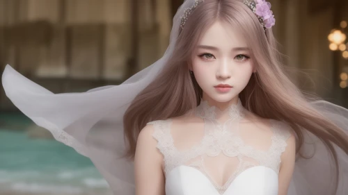 梦幻婚纱少女 少女 婚纱 浪漫 4K