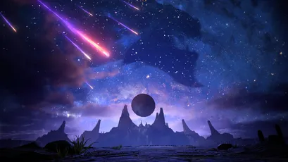 星陨异星奇景 科幻 宇宙 星空 4K