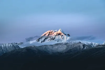 雪山晨曦 雪山 自然风光 晨光 4K