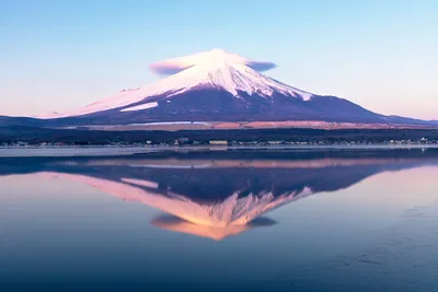富士山倒影 富士山 湖景 倒影 4K